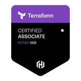 HashiCorp Terraform Associate badge