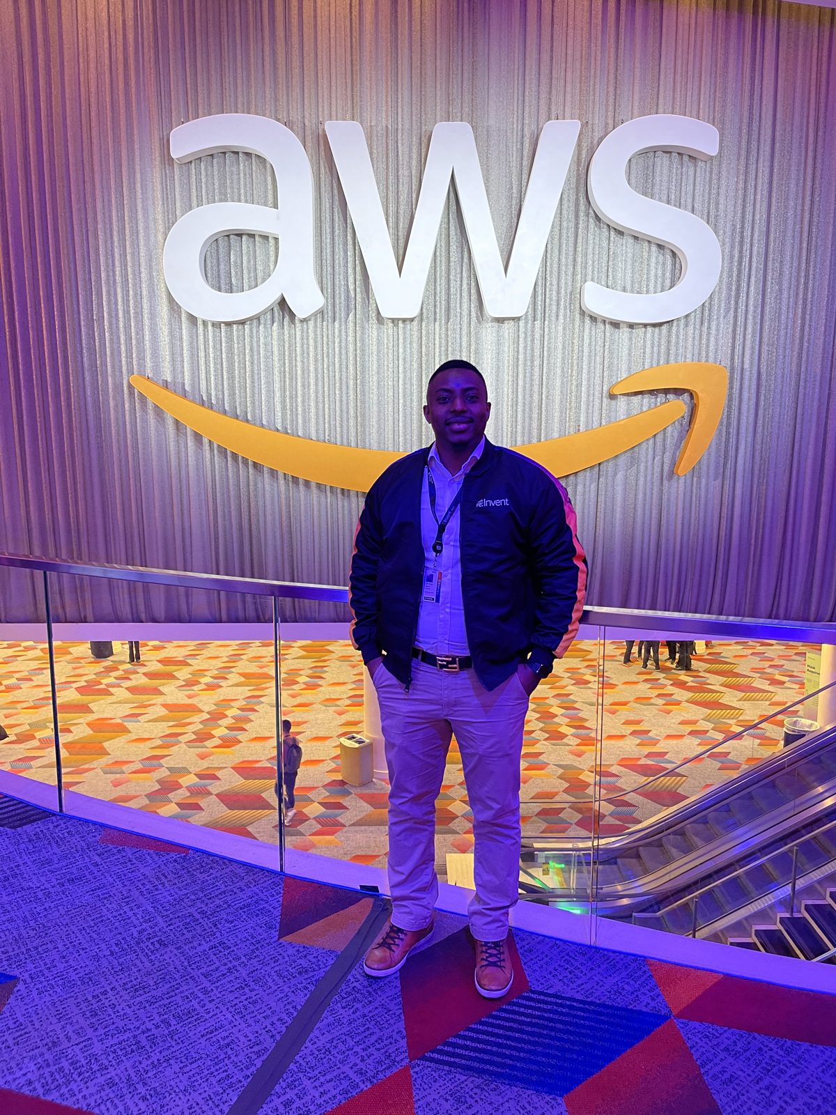 Dibongo Ngoh at AWS re:Invent in Las Vegas